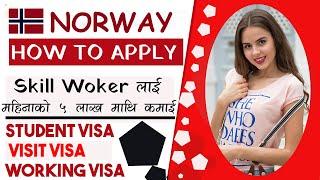 How to Apply Norway Working Visa from Nepal. Student Visa,Dependent Visa,Tourist Visa.