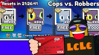 i got EVERY HUGE & TITANIC & COMPLETED the COPS vs ROBBERS PACK Pet Sim 99