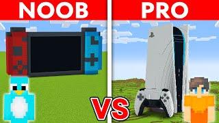 NOOB vs PRO: GAME CONSOLE House Build Challenge in Minecraft