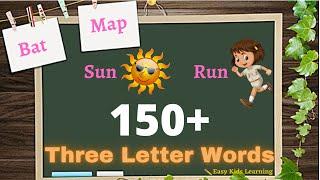 @easykidslearning2021 #Three letter words 150+ Words for kids with clipart's to understand well