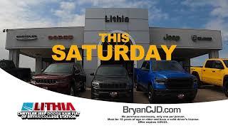 It's Test Drive Saturday at Lithia CJDR of Bryan!