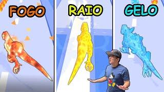 MISTUREI DINOSSAUROS COM VÁRIOS ELEMENTOS DIFERENTES! - Dino Evolution Run 3D (jogos de celular)