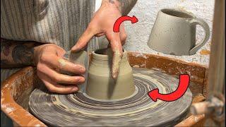 Making a Mug - Entire Pottery Process - ASMR