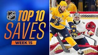 Top 10 Saves from Week 15 | 2023-24 NHL Season