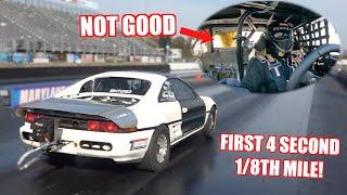 The Mr2 Runs an INSANE 1/8th Mile and The Valve Cover EXPLODED!