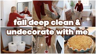 FALL DEEP CLEAN AND UNDECORATE WITH ME | GET READY FOR CHRISTMAS | RACHEL LEE AT HOME