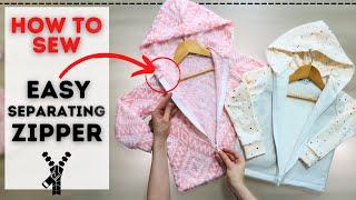 HOW TO insert a separating zipper PERFECTLY in a jacket! STEP-BY-STEP tutorial