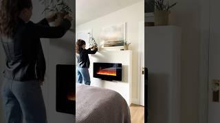 LOVE our new fireplace #diyhome #diy #diyroom #roommakover #diyprojects #fireplace