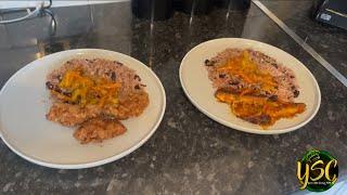 Yard Style Cooking : Jamaican Rice and Peas Fry Chicken + Vegan promo vid