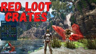 Red Loot Crates Land Locations on Crystal Isles | Loot & Blueprints | Ark: Survival Evolved | Ark