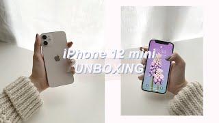 iPhone 12 mini unboxing | aesthetic asmr | size + camera comparison, vlog test