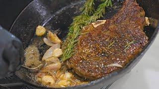 Steak And Garlic Mashed Potatoes For Dinner