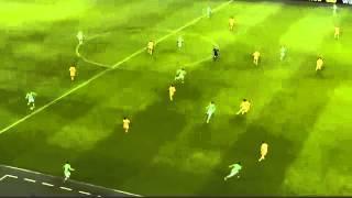 Bas Dost Goal Wolfsburg 1 - 0 Sporting Lisbon 2/19/2015 UEFA Europa League