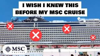 20 MISTAKES to avoid on an MSC Cruise!