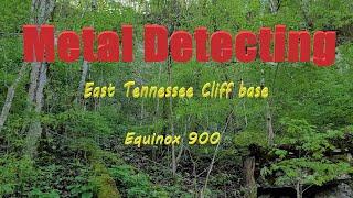 Metal detecting at the base of a cliff in East Tennessee.   | Minelab Equinox 900.