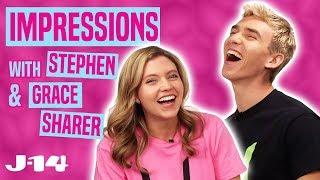 Stephen and Grace Sharer Do Impressions of Rebecca Zamolo, Selena Gomez, and More!