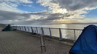 Fishing Liverpool | fishing Otterspool UK | UK SEA FISHING | fishing for cod | 15 rods  fishing