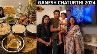 Ganesh Chaturthi Celebration Vlog 2024 - Easy No Onion No Garlic Veg Thali in 60 mins