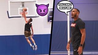 PLAYING 1's AGAINST AN NBA PLAYER  *gets intense* | Jordan Lawley Basketball