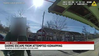 Cleveland police bodycam shows moments after man escapes alleged kidnapping while avoiding gunsho...