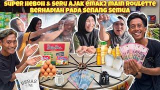 HEBOH!! AJAK EMAK-EMAK DI KAMPUNG MAIN GAME ROULETTE BERHADIAH UANG & SEMBAKO