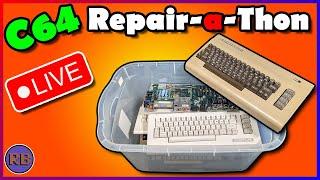 Repairing a Bin Full of Dead Commodore 64s - Live!