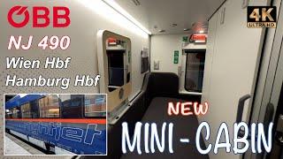 Vienna  to Hamburg  with Austrian Railways on night train in mini-cabin.