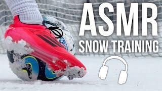 ASMR Snow Training Session For Soccer / Football In Adidas F50 Elite