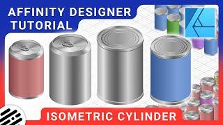 Affinity Designer Tutorial - Isometric Cylinder - Can & Tin