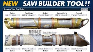 NEW Savi Builder tool to preview any Savi Lightsaber build!