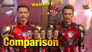 Hot Toys IRON MAN Mark 85 MMS528D30 Battle Damaged 85 MMS543D33 Avengers End Game Comparison ホットトイズ