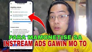 Paano mamonetise sa Instream ads sa facebook