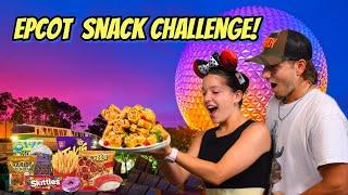 EPCOT World Showcase CHALLENGE  2024 | Trying SNACKS from EVERY Country in EPCOT