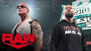 FULL SEGMENT – Rollins confronts Reigns and Rock over bloody attack on Rhodes: Raw, April 1, 2024