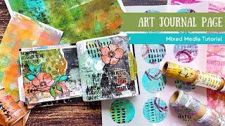 Mixed Media Art Journaling in my handmade Journal with Gelli Prints