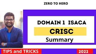 CRISC Domain 1 Governance Summary