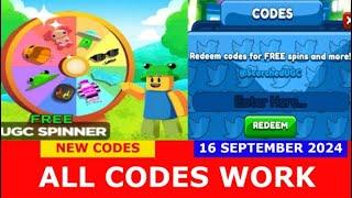 *NEW CODES September 16, 2024* [NEW ITEM!] FREE UGC SPINNER! ROBLOX | LIMITED CODES TIME