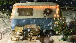 Snow camp in cozy Caravan | Winter Camping in Heavy Snowfall