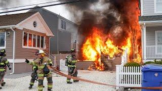 PRE ARRIVAL FULLY INVOLVED STRUCTURE FIRE Ortley Beach New Jersey 4/6/22