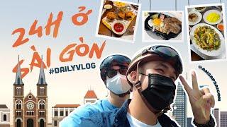 24h FOOD TOUR SÀI GÒN // Khám phá được quán GỎI GÀ SIÊU RẺ và quán bò né okila phết! #dailyvlog