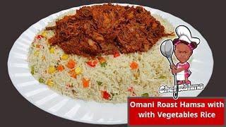 Omani roast (Shaowa) Hamsa with vegetables Rice