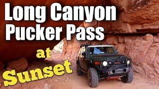 MOAB UTAH OFF ROAD - Long Canyon Trail and Pucker Pass at Sunset