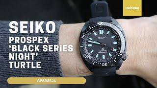 Unboxing Seiko Prospex ‘Black Series Night’ Turtle SPB335J1 SPB335