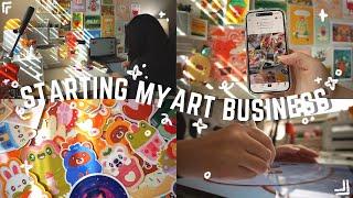 How I Started My Art Business | Making Stickers, Prepping for Launch & Tips to Get Started