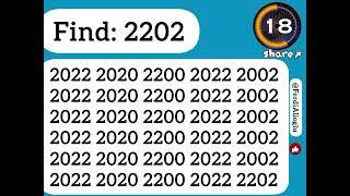 Challenge yourself, put your visual perception to the test: Spot 2202 in under 30 sec. #eyetest #gk