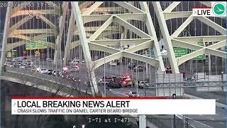 Accident on Daniel C. Beard Bridge closes lanes, causes traffic delays