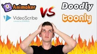 DOODLY vs TOONLY vs VIDEOSCRIBE vs VYOND | Best WhiteBoard ANIMATION Software! (2023)