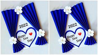 Happy New year card making 2022 / DIY New year card ideas / Easy and beautiful card for New year