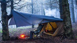 Attached By Heavy Rain Storms - Solo Camping Video Compilation