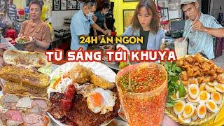 Lịch Trình 24H ĂN NGON TỪ SÁNG TỚI ĐÊM Không Biết Chán Ở Sài Gòn | Địa điểm ăn uống